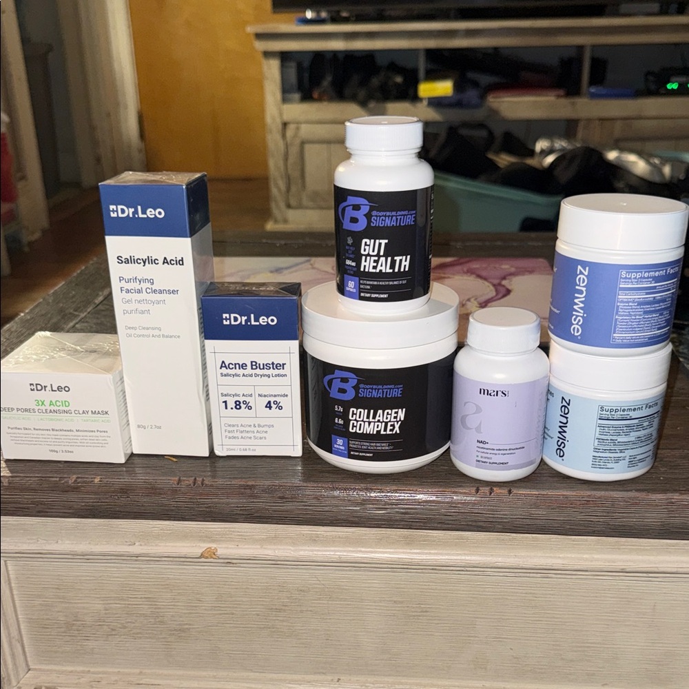 Lot of New Sealed Supplments & Acne Skin Care $250 NAD Collagen